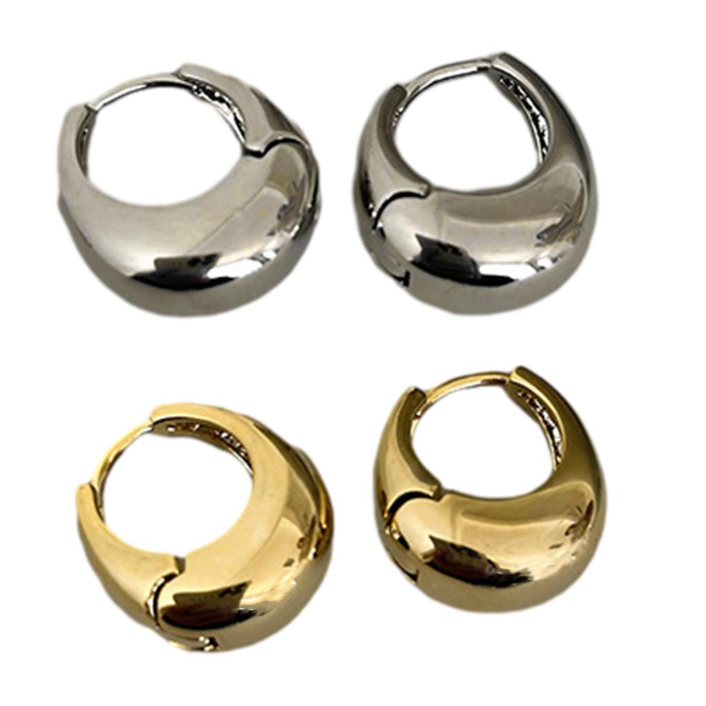 Geometric Round Stud Earrings Fashion Metal Piercing Earrings Vintage Ear Stud Simple Hoop Earrings Jewelry Gift