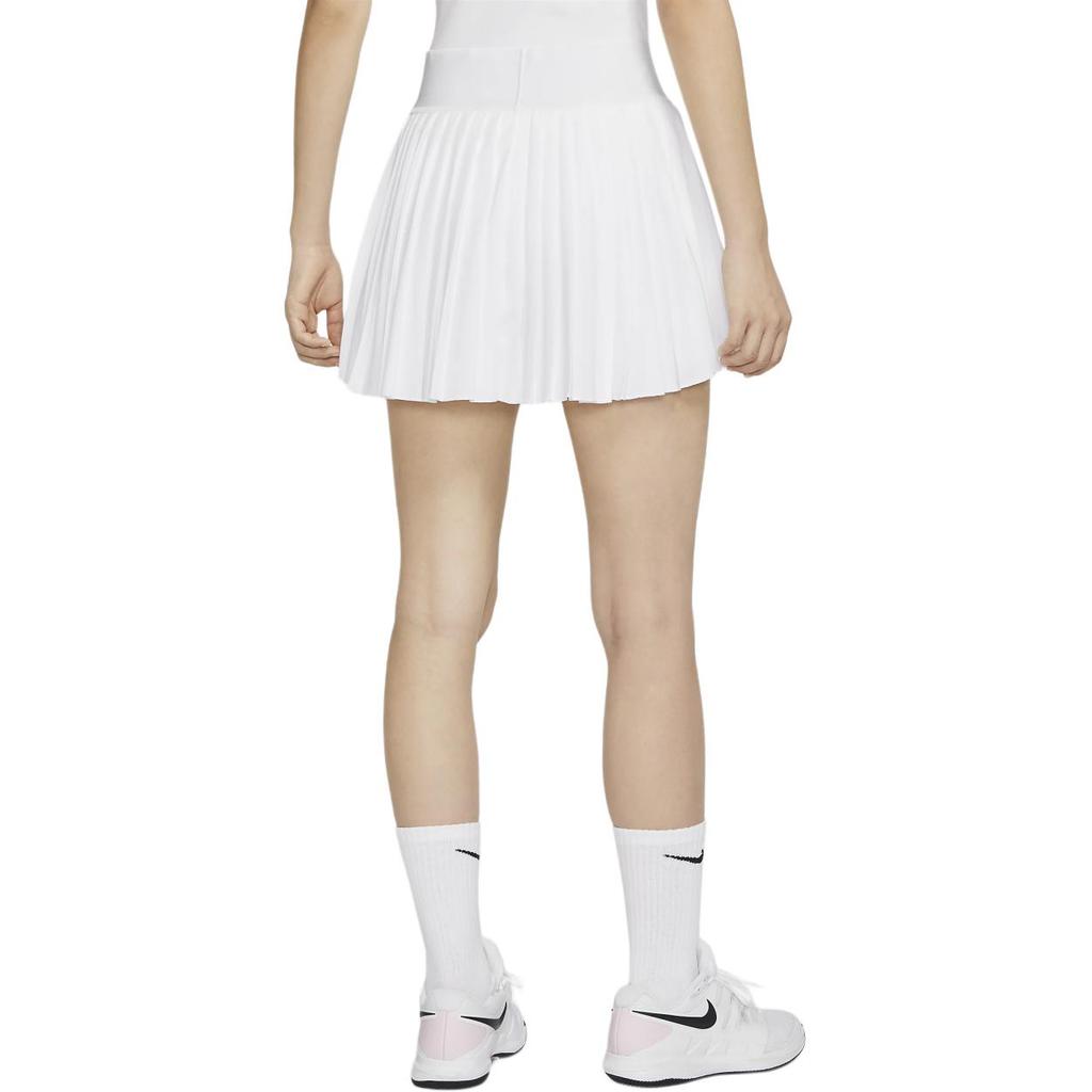 Nike Court Dri-FIT Advantage Solid Logo Elastic Tennis Skirt Women Bottoms White DR6850-100