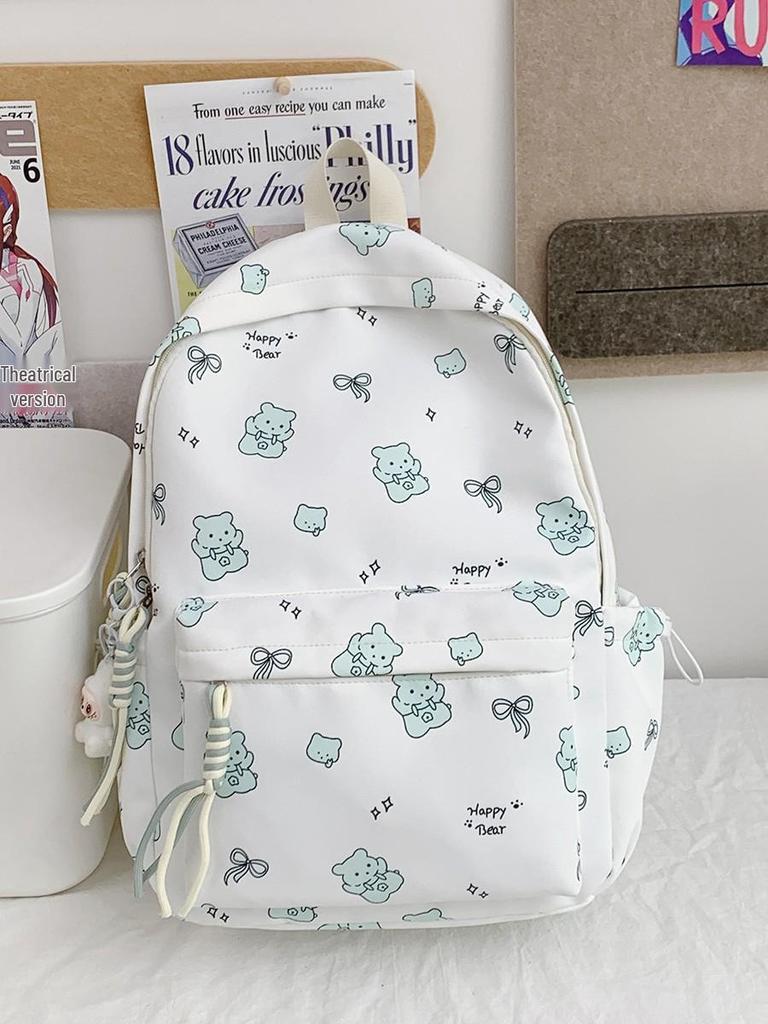 Chic Cartoon Backpack: Cute, Lightweight, High-Capacity Schoolbag & Sweet Casual Style for Students