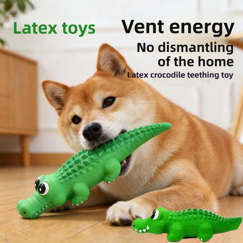 Latex Dog Sound Toy With Chew Resistant Crocodile Design For Active Pets