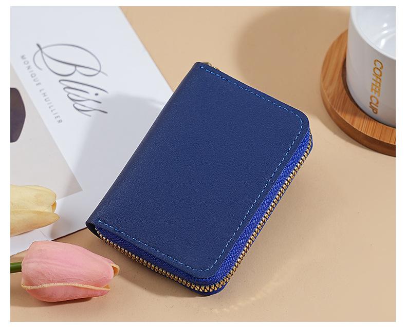 PU Card Holder Coin Wallet Women's Large Capacity Multi Card Slot Card Cover Coin Pouch Simple Men's Driver's License Holder