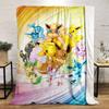 Pokemon Pikachu and Eevee Eeveelution Group Blanket Throw, Warm Yellow Swirl Art Design for Everyday Comfort, Cozy Fan Bedding, All Seasons Gift