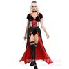 Womens Fantasy Queen Costume With Heart Motif Halloween Witch Vampire Devil Outfit Stage Performance