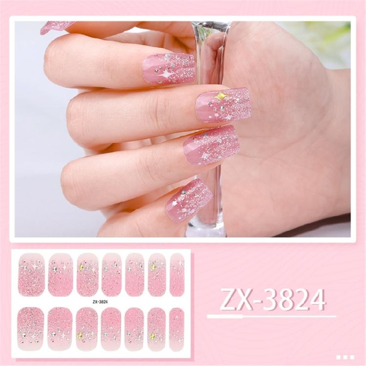 Bronzing Nail Polish Stickers Decals Full Wrap Gels Nail Strips Nail Sticker