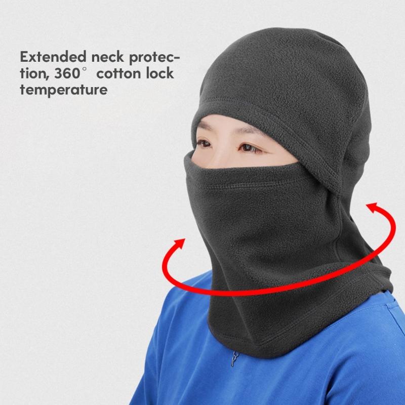 Winter Balaclava Hat Thick Scarves Warm Hooded Neck Warmer Cap Wind proof Ski Face Mask for Cycling Outdoor Sports