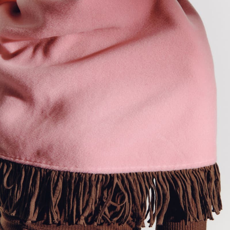EcommaE FRINGE MUFFLER (PINK)
