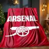 Coperta con stemma dell'Arsenal Football Club Coperta in flanella da esterno per campeggio, escursionismo, feste in giardino, essenziale per picnic, regalo per famiglia e amici