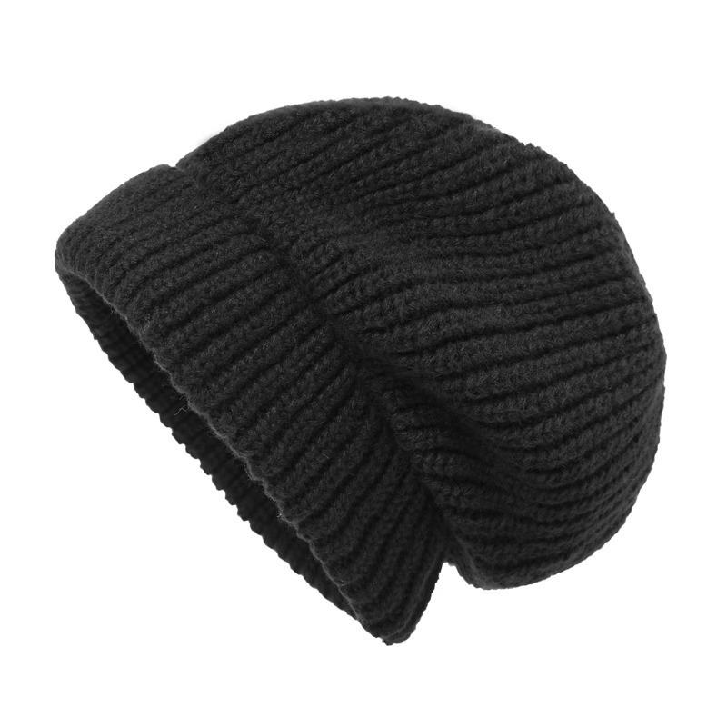 Hat Women's Autumn and Winter Wool Hat Thickened Warm Ear Protector Cold Hat Solid Color Versatile Face Small Knitted Stacking Hat