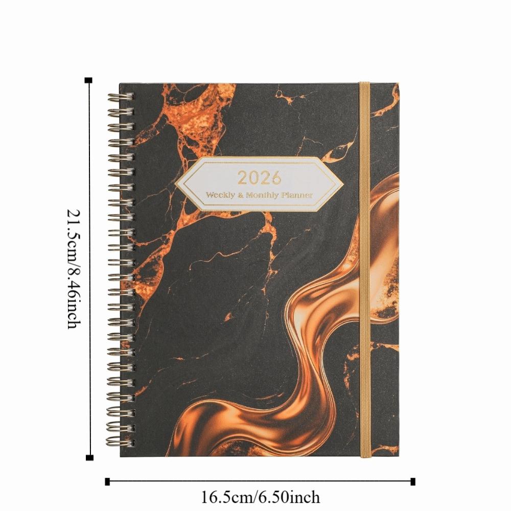2026 A5 Weekly Monthly Planner Coil Notebook Diary Notebook  School Office Supplies