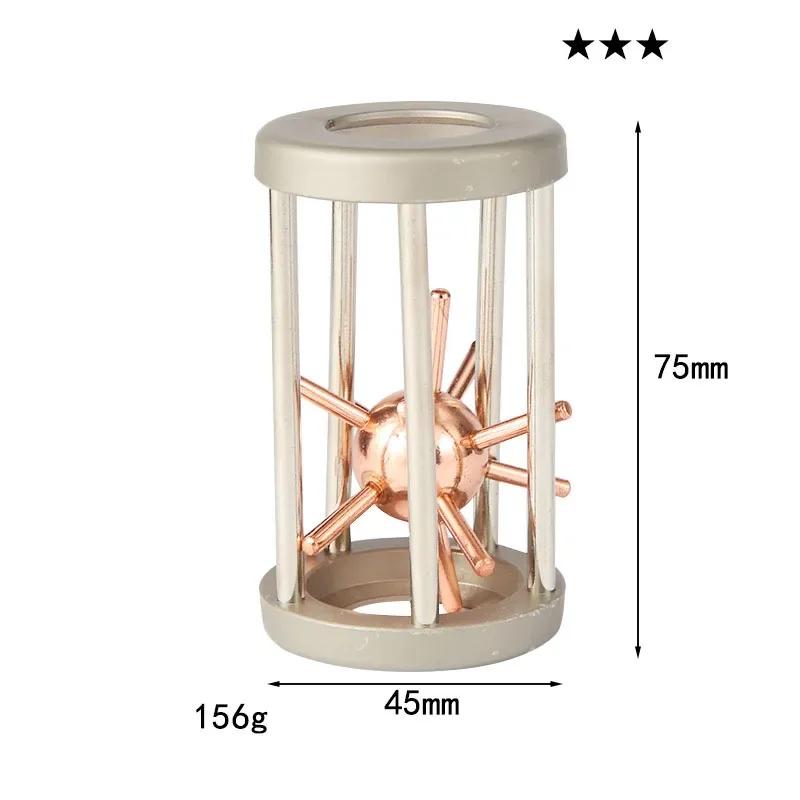 Spike In Cage Rose Clover Key Heart Ocean Magic Puzzle Zinc Alloy Unlock Kongming Lock Magic Alloy  MX059
