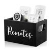 Wooden Remote Control Storage Box with Dividers Makeup Organizer Tea Bag Coffee Packet Storage Box