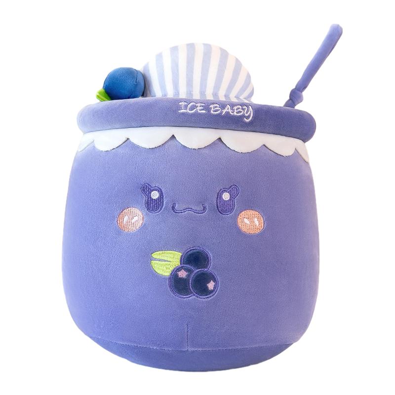 Ice Plush Toy Snow Milk Tea Cup Girl Bed Doll Accompany Present Gift Birthday