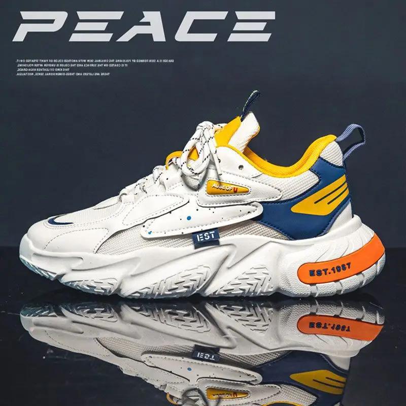 

Мода 2024 года, модные весенне-осенние сетчатые повседневные кроссовки для мужчин, летние мужские дизайнерские роскошные туфли, мужские спортивные туфли на платформе для мужчин 39