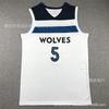 Minnesota Timberwolves NBA Basketball Jersey Edwards 5 Gobert 27 Towns 32 Reed 11 Cotton Sports Fan Apparel