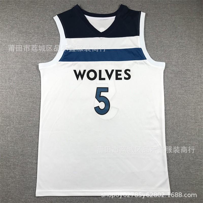 Minnesota Timberwolves NBA Basketball Jersey Edwards 5 Gobert 27 Towns 32 Reed 11 Cotton Sports Fan Apparel