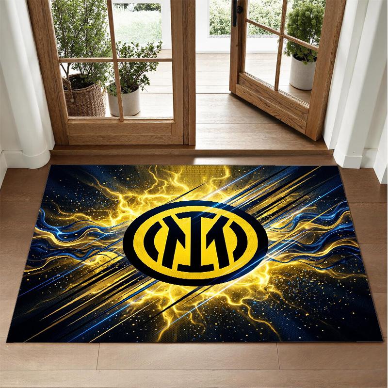 Borussia Dortmund Design Crystal Velvet Rug Soft Decorative Mat for Bedroom Entrance