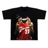 2026 Nové basketbalové tričko LeBron James Černé Originální Americký Streetwear Střih Pohodlné Kulatý výstřih Krátký rukáv