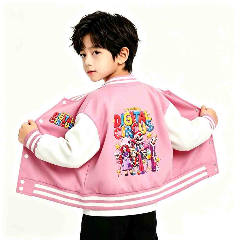 Merch Circo Digitale Uniforme da Baseball Giacca Bomber Autunnale Streetwear Harajuku Tuta Casual Cappotti di Marca Hip Hop