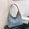 Elegant Large Capacity Tote Bag for Women  Versatile Shoulder Bag for Travel  Denim Bag Underarm  Fashionable Shoulder Bag