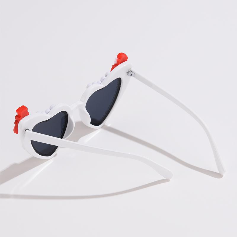 New Year Christmas Sunglasses Love Shaped Female Heart Sun Glasses Cartoon Christmas Tree Party Eyeglasses