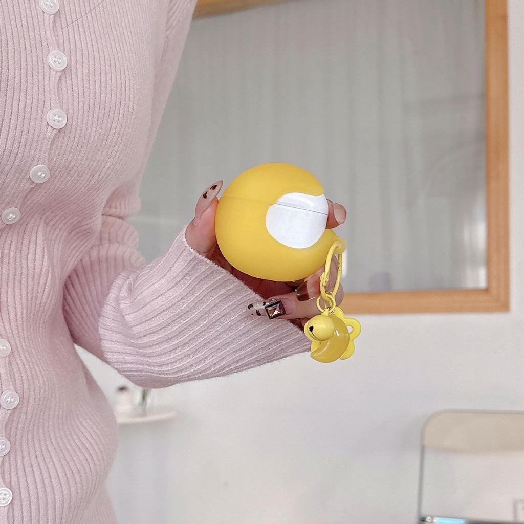 Cute transparent moon applies airpods4 protective case apple 2/3 generation AirPods pro3 earphone case female