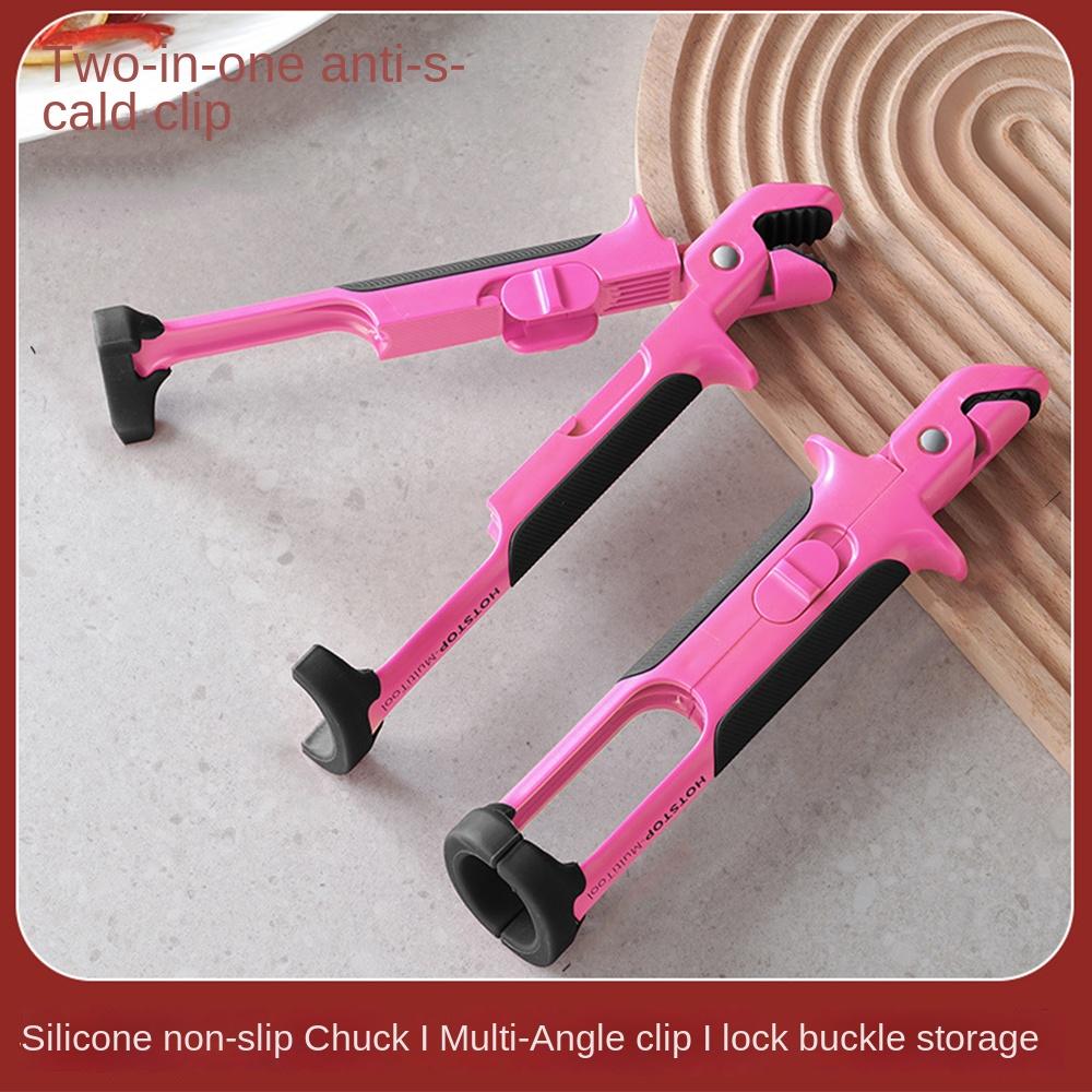 Silicone Handle Anti-scald Gripper Clip Non-slip Dish Lifter Clips Retriever Tong  Hot Dish