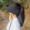 Outdoor Visor Hut mit eingebautem Ventilator Breitkrempig Leerer Oberteil Kühlhut mit Solarbetrieb und USB-Ladeventilator für Outdoor-Strandreisen