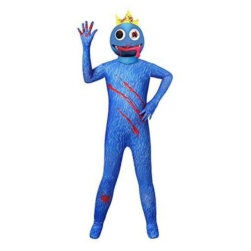 Garçons Filles R Friends Costume Monstre Vert Bleu Wiki Cosplay Jeu Combinaison Fête d'Anniversaire Costume d'Halloween Pour Enfants