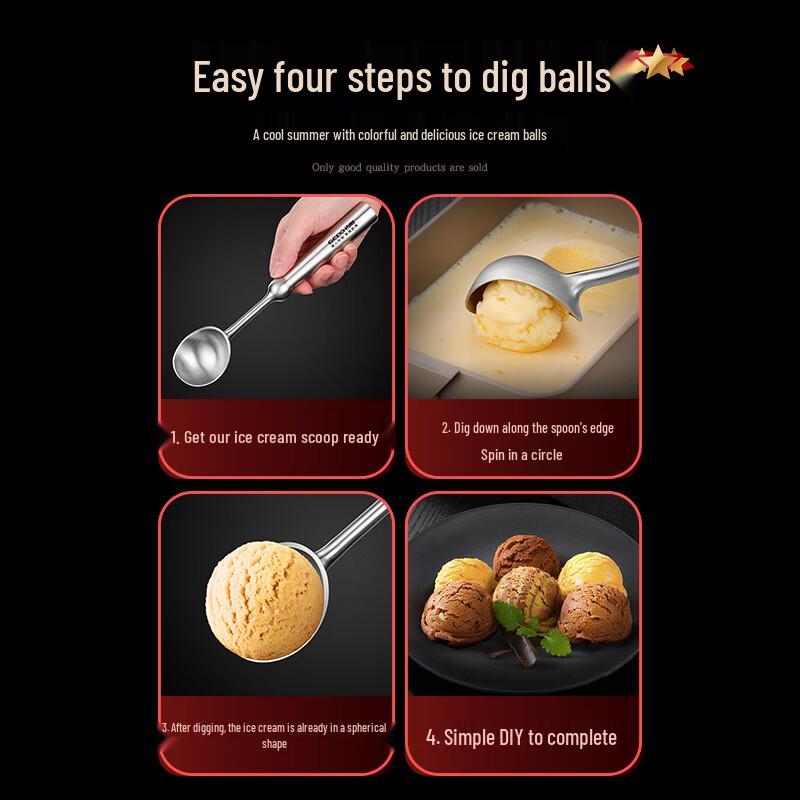 Jidu 304 Stainless Steel Ice Cream Scoop