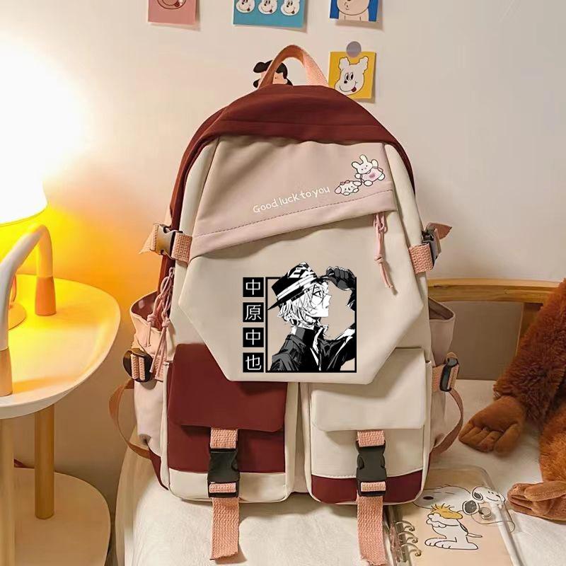 Wenhao Wild Dog Peripheral Printed Backpack Large Capacity Student Personalized School Bag
