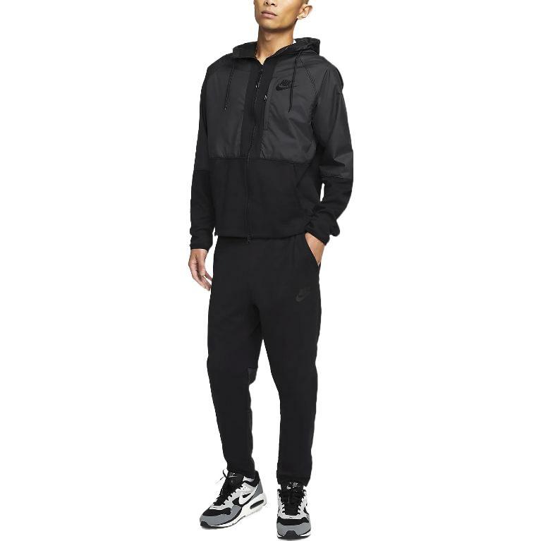 Nike Casual Pants Men's Black Moderate Straight Fit Pants DD7013-010