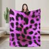 Leopard Texture Flannel Blanket Spring  Warm Soft Throw Blanket for Children Couch Chair Aesthetic Bedspread Sofa Bed Cover