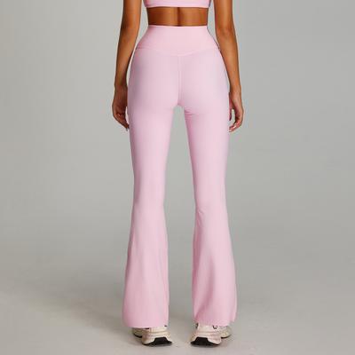 Sweatpants European and American Cross High-waisted Yoga Flared Pants Tight Hip-lifting Fitness Pants Women's Casual Sports Wide-leg Micro-pull Pants