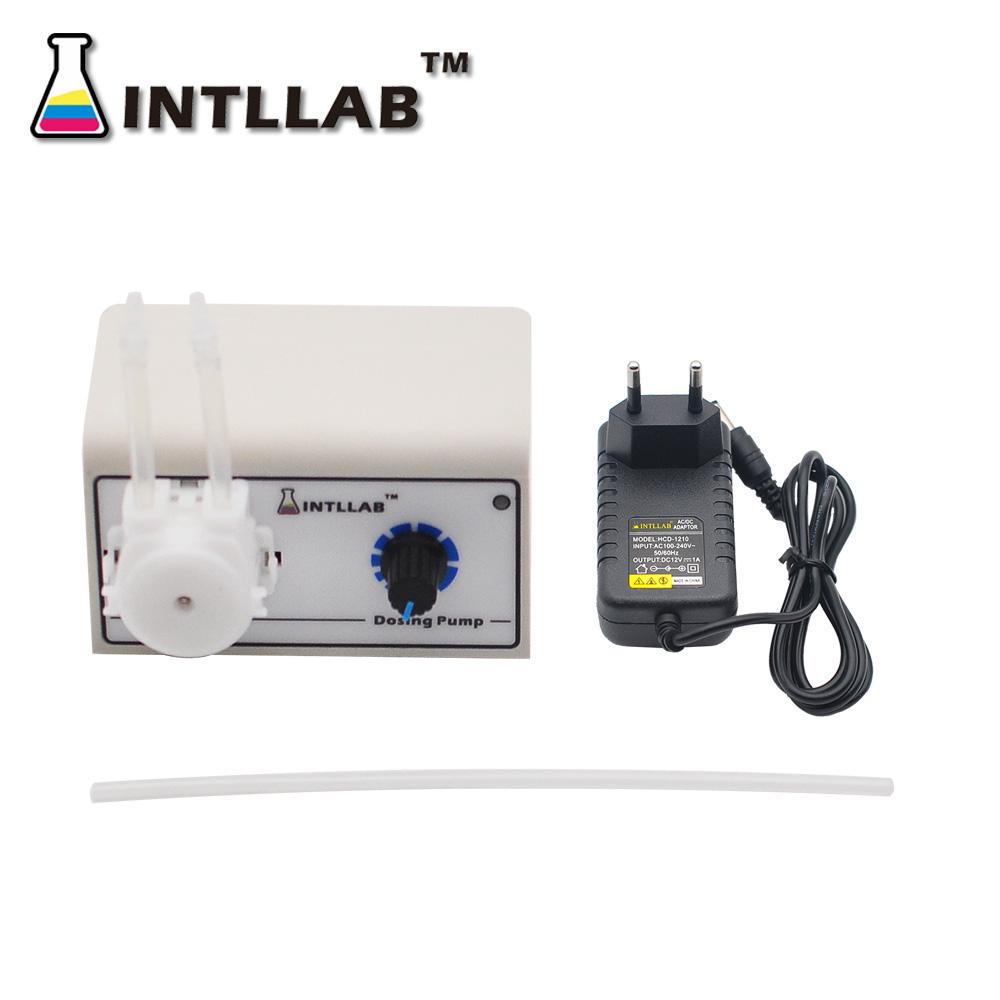 Programmable Peristaltic Pump 12V DC In Laboratory for Precise Liquid Dosing In Biology Research.