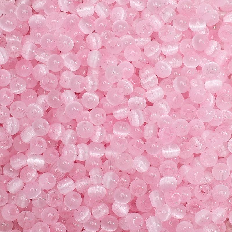 Mărgele de sticlă ochi de pisică jeleu 4mm, mărgele mici, mărgele libere, accesorii DIY lucrate manual, mărgele pentru înșirat manual, mărgele rotunde, lanț pentru telefonul mobil, mărgele rotunde, culoare încântătoare