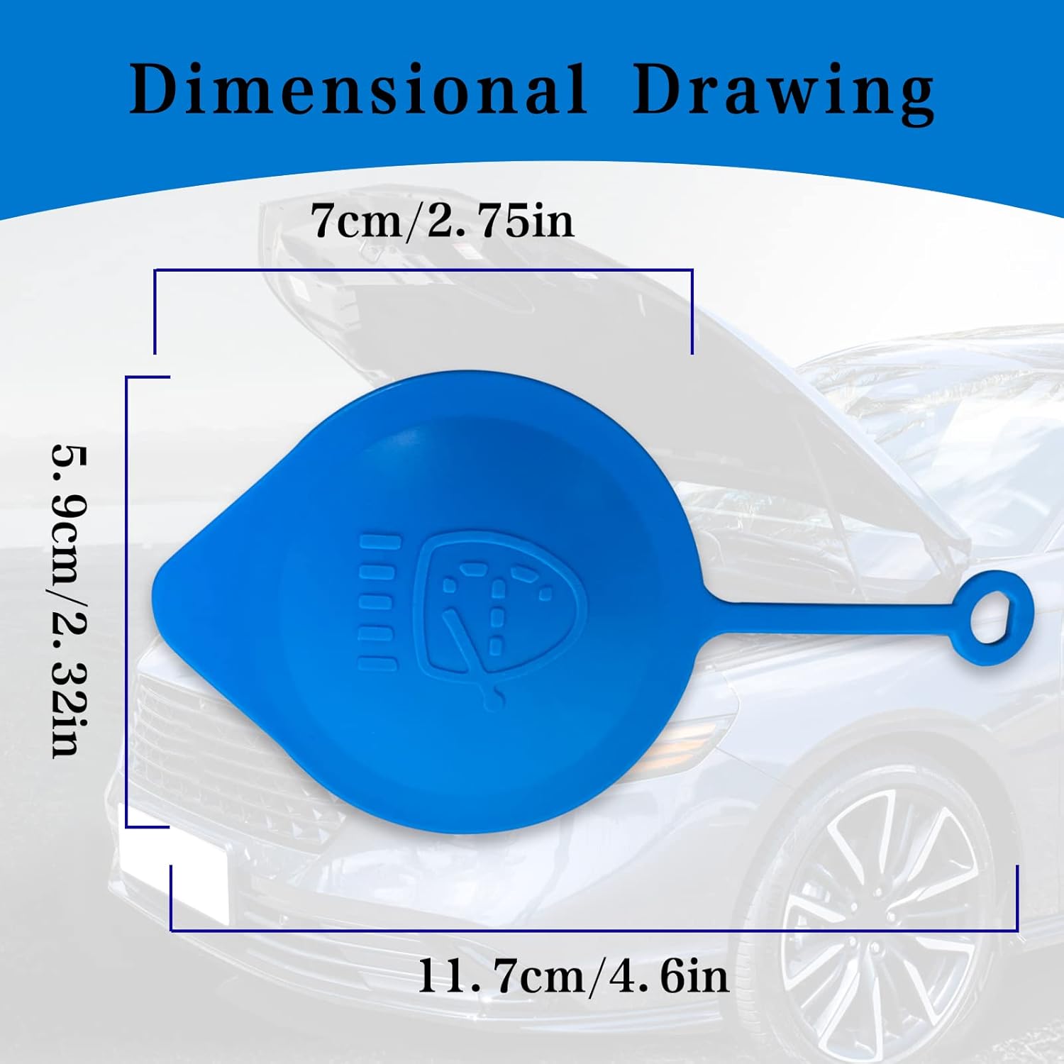 

Windshield Washer Bottle Cap Small Ring Lid Cover, Compatible With Honda Accord Civic CRV CRX, 38513-SB0-961, Windshield Wiper Fluid Cap Replacement