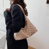 Women Casual Top Handle Bag with Studs Large Capacity Tote Office Commuter Bag Comfortable and Versatile Texture Shoulder Bag
