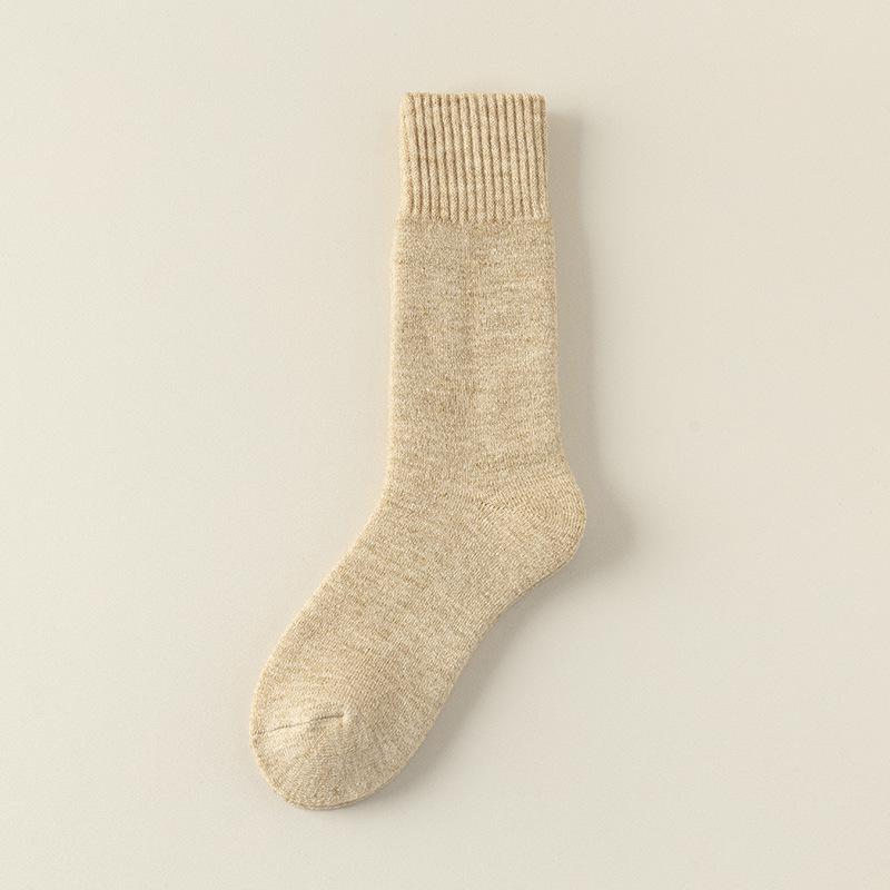 

Мужские ультратолстые шерстяные зимние носки - очень длинные, плюс бархат, мягкие и теплые, морозостойкие, высокие, свободные деловые носки One Size (39-45)