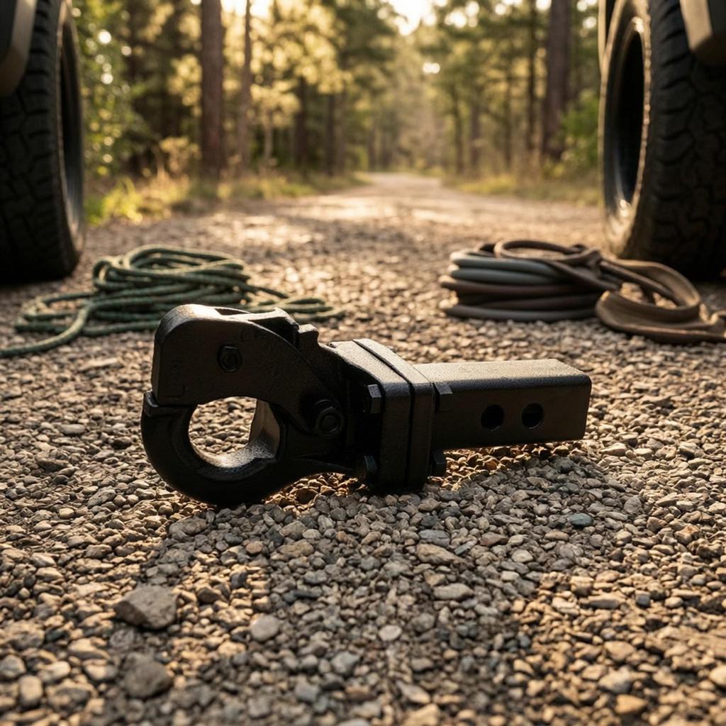 Textured Tow Hitch Attachment Heavy-Duty Construction, Arm with Hook,
