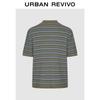 Men's Retro Striped Knit Polo Shirt