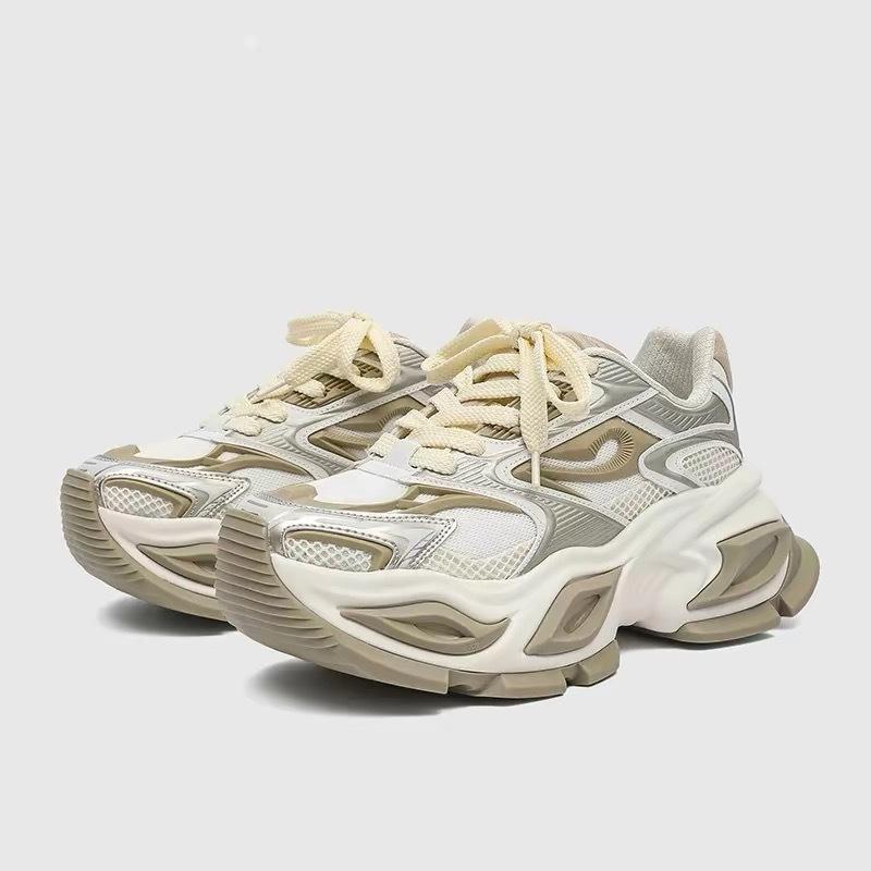 Spring Men's Shoes New Breathable Shoes Men's Sports Shoes Trend Versatile Thick Sole Heightening Casual Running Dad Shoes