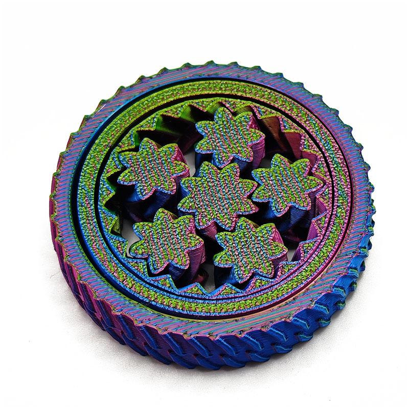 Toys 3D Printed 360 Rotating Gear Fingertip Toy Stress Decompression Ball O-Shaped Gyroscope Gravity Rotation Anxiety Relief Fun