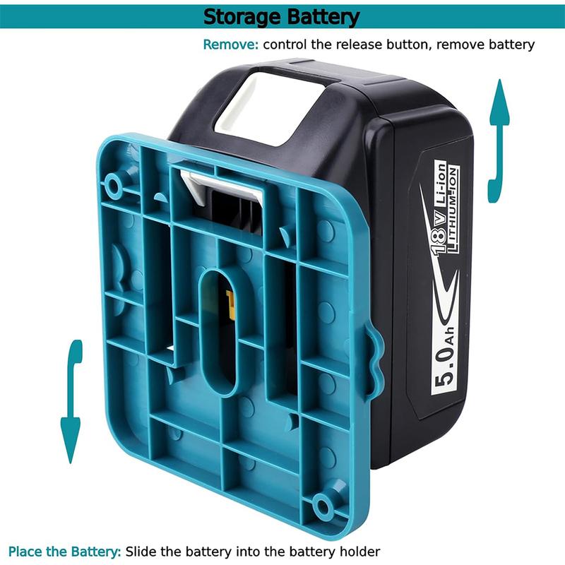 5 Stück Batteriehalter für Makita 18V Li-Ionen Akku Werkzeuge Maschinenhalter Lagerregal Wandhalterung für BL1860 BL1850(Keine Batterie)
