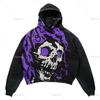 Street Trendy Brand Skull Pullover Sweater Digital Printing Casual Loose Hooded Sweater