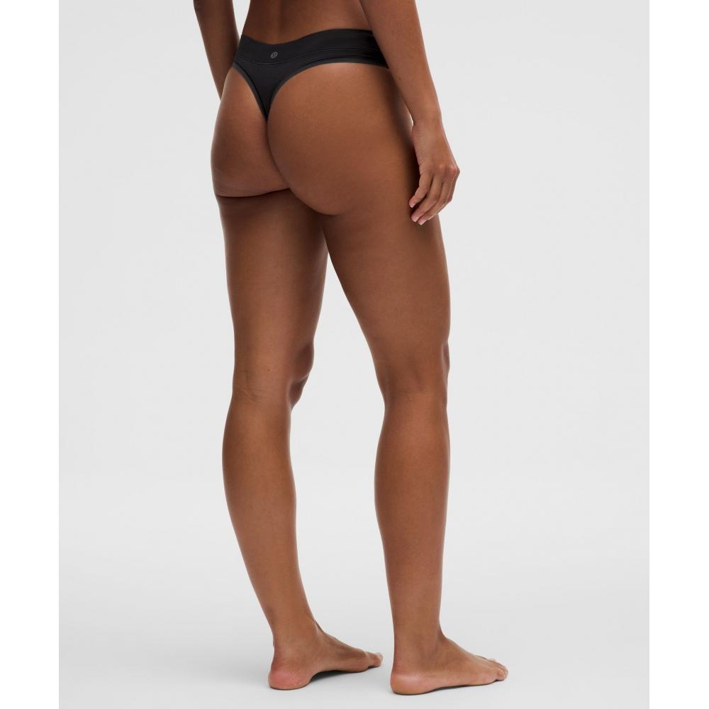 Lululemon Underease Mid Rise Thong Underwear  3 Pack Black Twilight Rose Misty Shell