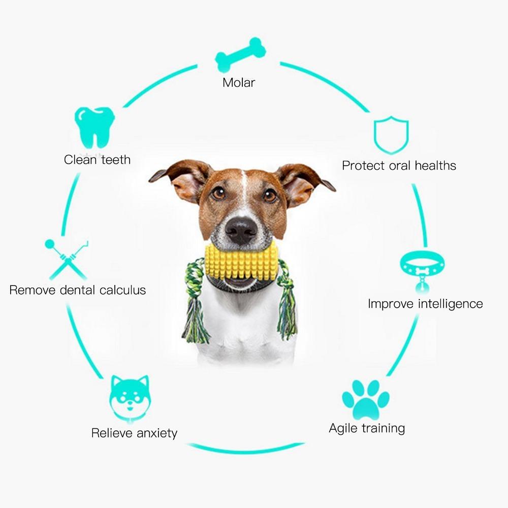 Tough Chew Corn Dog Toy Leak Food Dog Teeth Cleaning Toy Food Dispensing Dog Toy Puppy Teething