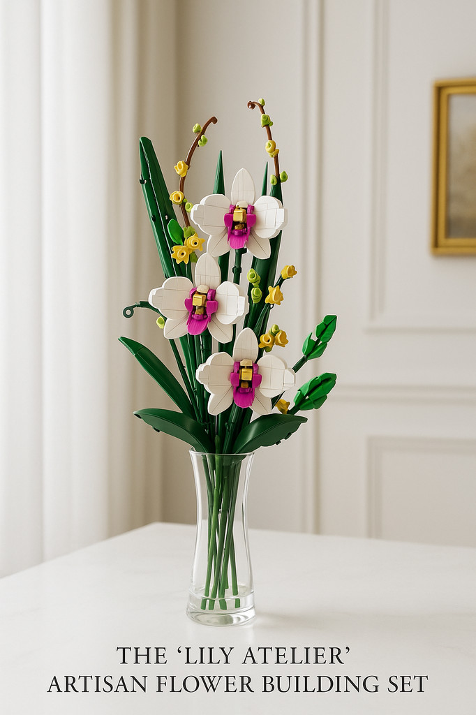 MOULD KING Zestaw do budowania kwiatów Lilia zestaw sztucznych kwiatów zestaw do budowania zabawkowy model kwiatowy dziewczyna matka dziewczyna prezent urodzinowy dla niej