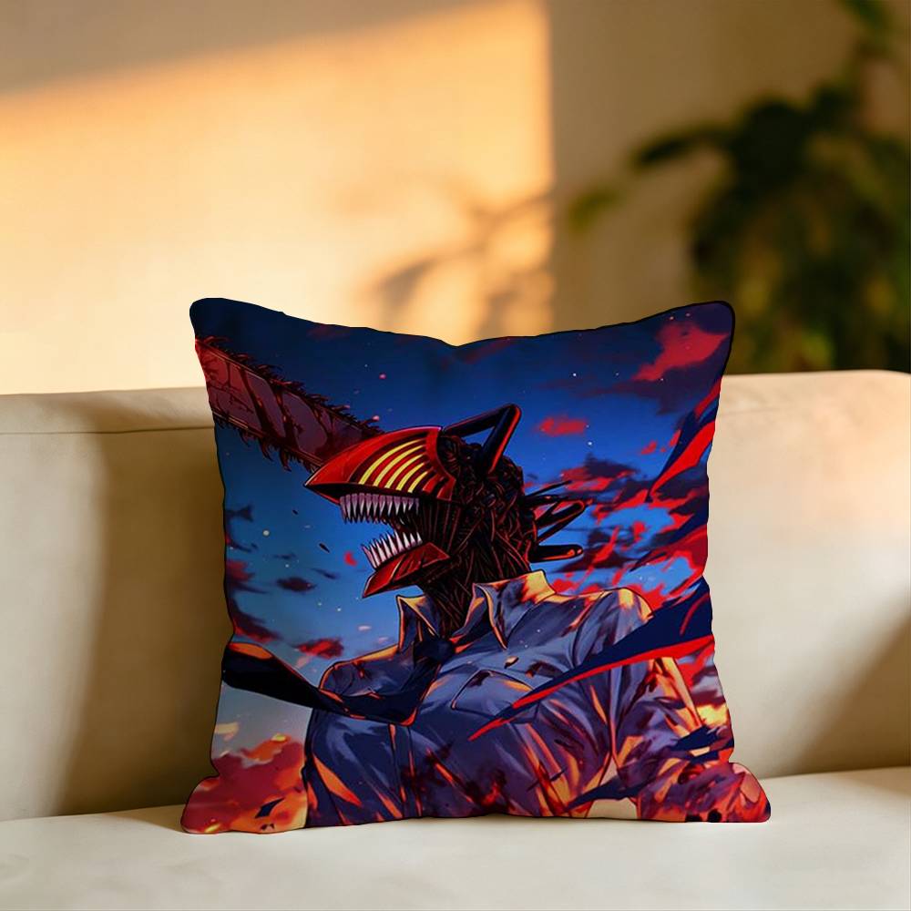 Hot Anime Character DDenji Square DoubleSided printed Pillow Case Bedroom Bedside Pillow Sofa Cushion Cover