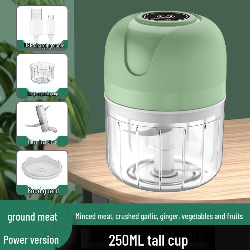 

Акумуляторний міні електричний прес для часнику: Побутовий подрібнювач продуктів та дитячий кухонний комбайн Electric Garlic Masher