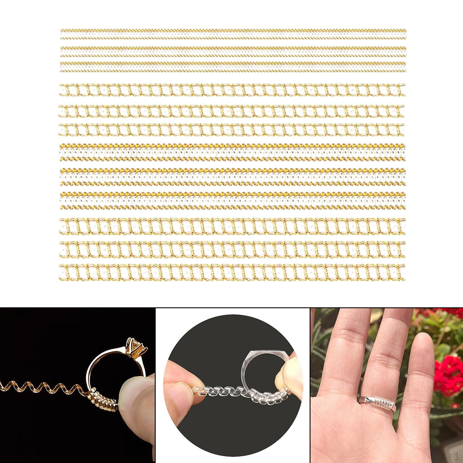 Защита Прокладка Фиттер Уменьшитель Размеры Ювелирных Изделий Невидимый Регулятор Размера Стяжка для Свободных Колец 12Pcs Gold